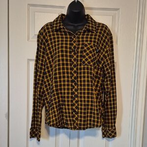 Sourpuss Orange/Black Flannel Shirt XXL